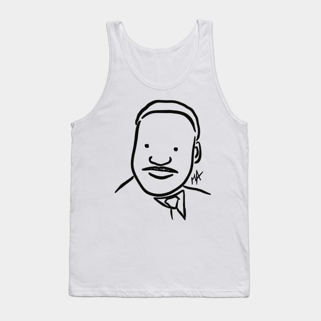 MLK Portrait (design available in different colors and with quotes) Tank Top by The Mindful Maestra